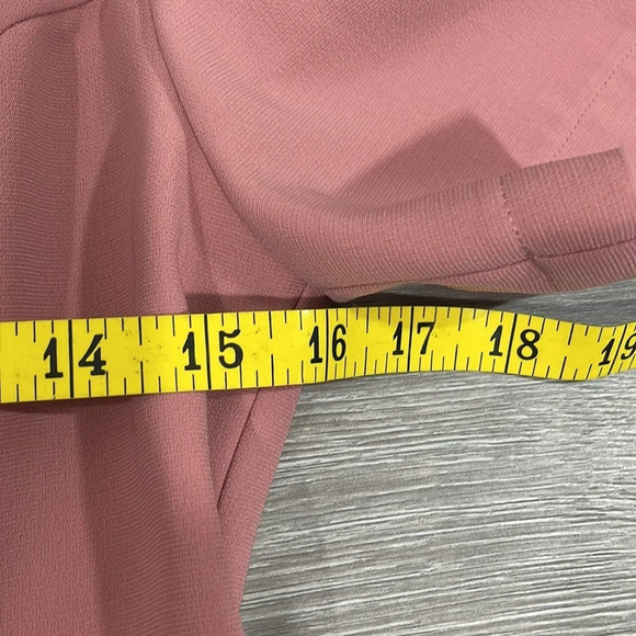 Topshop Drape Front Shift Dress Short Sleeve Pink 4 - Picture 9 of 15